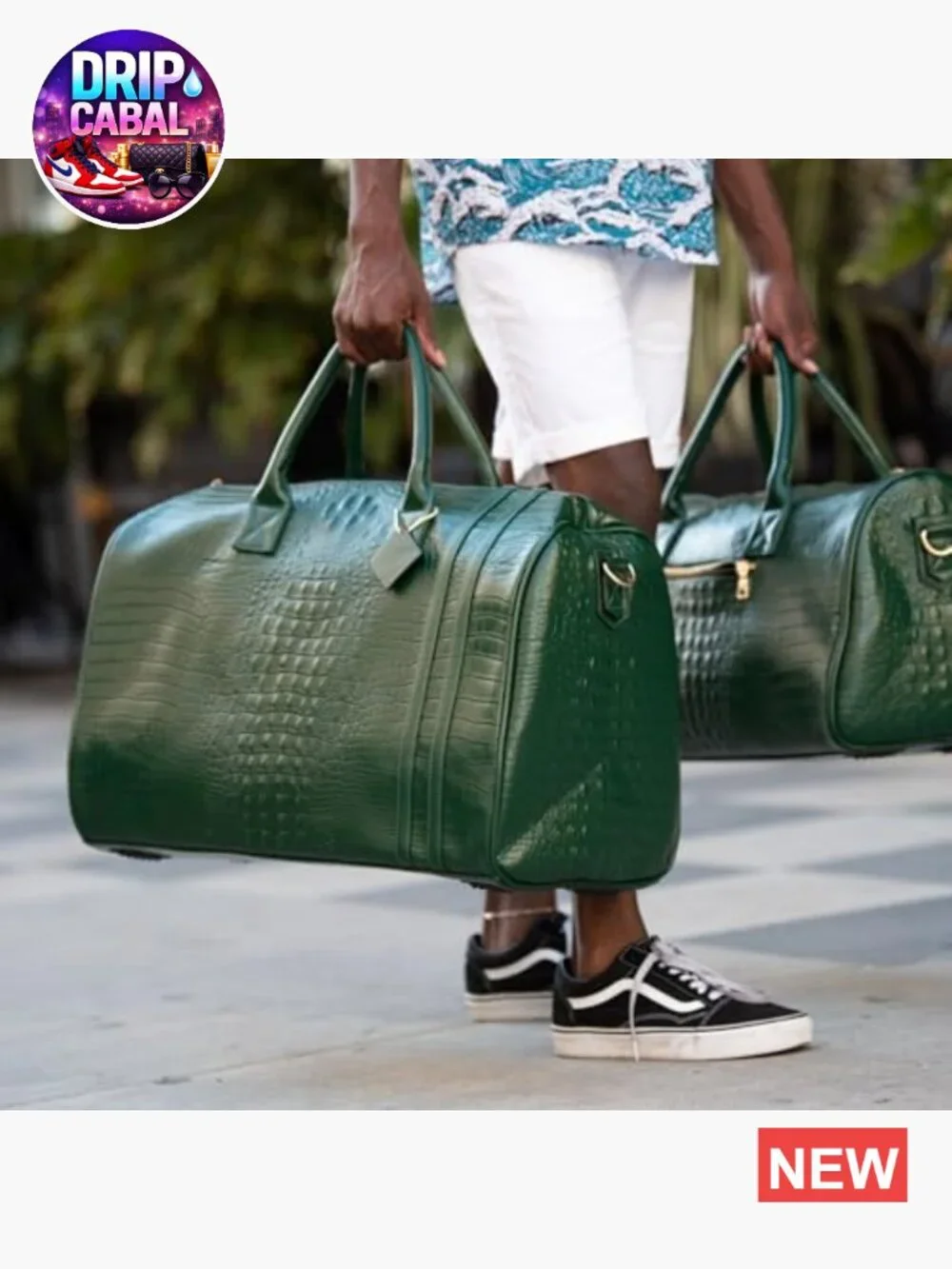 Vegan Leather Duffle Bag TSA-Approved Carry-On Travel Weekender